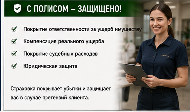 Клининг — Залив квартиры клиента при уборке — Со страховой защитой