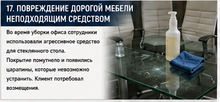 Клининг — Травма уборщика на объекте — Вводные