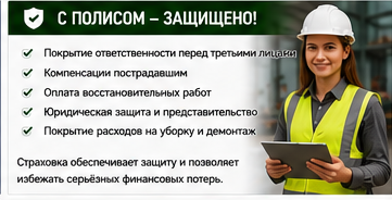 Строительство и ремонты — Падение крана — Со страховой защитой