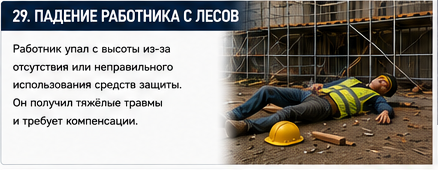 Строительство и ремонты — Несчастный случай на лесах — Вводные