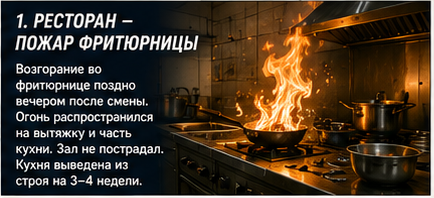 HoReCa — Пожар от фритюрницы в ресторане — Вводные