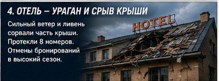 HoReCa — Шторм и крыша отеля — Вводные