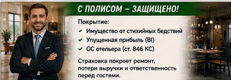 HoReCa — Шторм и крыша отеля — Со страховой защитой