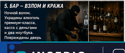 HoReCa — Кража алкоголя из бара — Вводные
