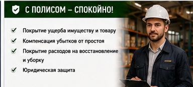Производство — Пожар в цеху от перегрева станка — Со страховой защитой