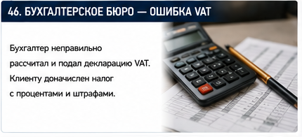 Профессиональные услуги — Ошибка с VAT в бухгалтерском бюро — Вводные
