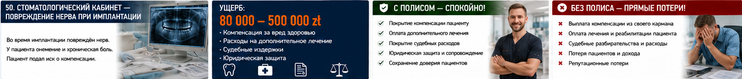 Профессиональные услуги — Повреждение нерва в стоматологии — strip