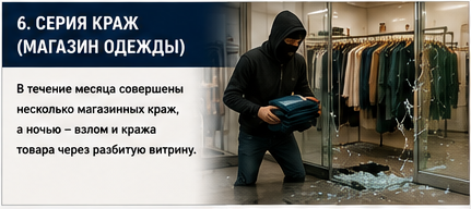 Розница и торговля — Кражи одежды в торговом центре — Вводные