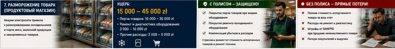 Розница и торговля — Перепад напряжения и разморозка товара — strip