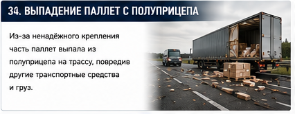 Транспорт и логистика — Падение палет у транспортной компании — Вводные