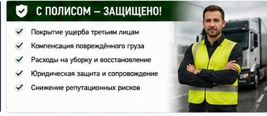 Транспорт и логистика — Падение палет у транспортной компании — Со страховой защитой
