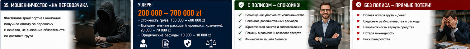 Транспорт и логистика — Мошенничество с фейковым перевозчиком — strip